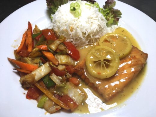 1100. Sake Salmon Steak