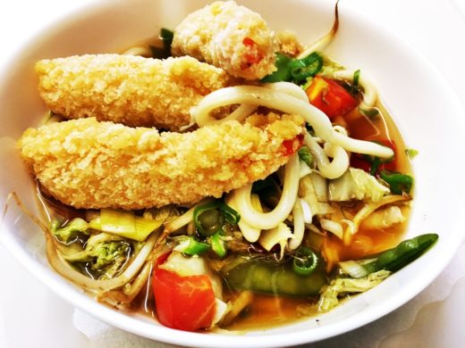 905. Udon with Vegetables and Shrimps Tempura